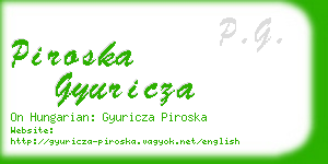 piroska gyuricza business card